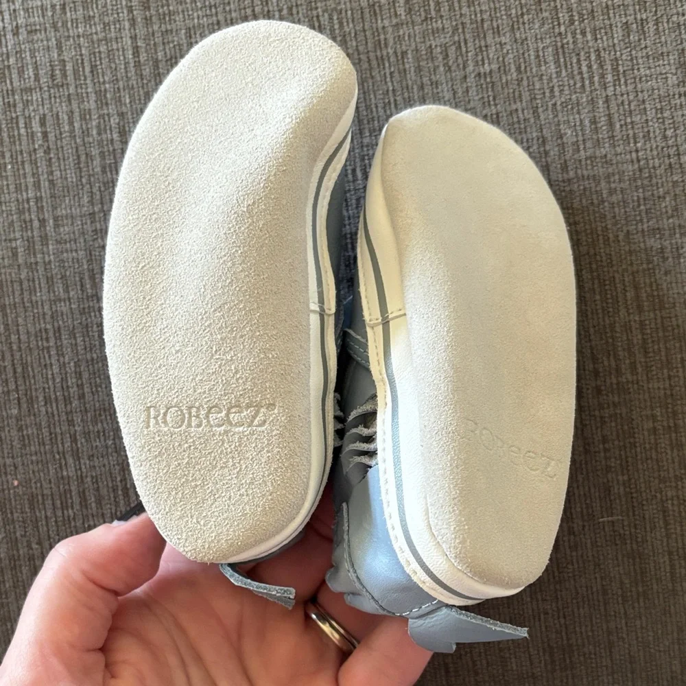 Robeez Blue Shark Moccasins for Kids
